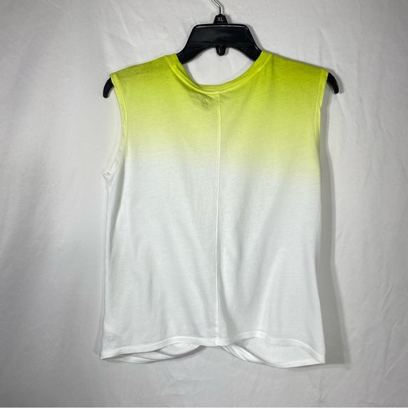 Z by Zella Big Girls Green Blaze Twist Front Ombré Tank Top - Picture 3 of 7